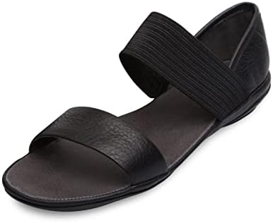 Camper womens Right Nina Flat Sandal, Black, 10 US