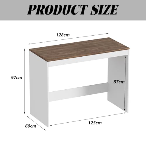 Wasmachinekast, wasmachinekast met grote werktafel, moderne kast boven de wasmachine en droger, bovenbouwkast geschikt voor wasmachine en wasdroger, 60 x 128 x 97 cm - Afbeelding 3