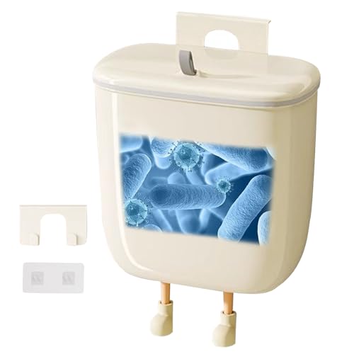 キッチンのゴミ箱 |蓋付きバスルームゴミ箱 |かわいい 目と脚付き 壁の装飾 シンクの下 寝室 RV バスルーム用