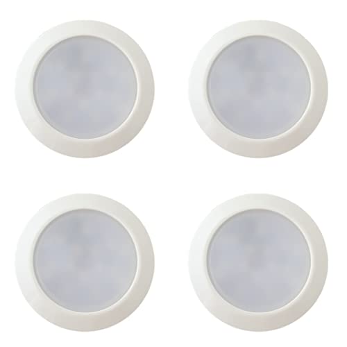 Marvix 4 x LED 12V 24V Spot Lights White Surface Mounted Downlights Dimmable IP66 Waterproof Caravan, Motorhome, Campervan