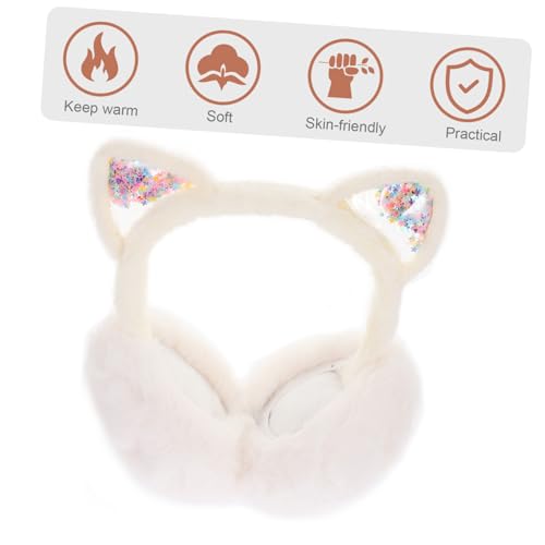 SAFIGLE Plush Kitten Earmuffs Ear Defenders for Boy Girl Warm Cozy Winter Ear Fur2