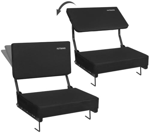 HUTMANG Swivel Backrest Stadium Seats,bleacher Chairs with Back and Cushion