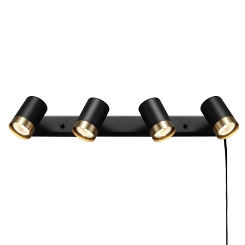 Globe Electric 64000047 22" 4-Light Plug-in Track Lighting, Matte Black, Pivoting Heads, in-Line On/Off Switch, Minimalist Ceiling Light Fixture for Kitchen Island, Hallway, or Dining Room by Globe Electric - Image 8