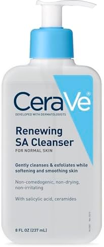 CeraVe Renewing Salicylic Acid Cleanser, BHA Exfoliating Face Wash, 8oz