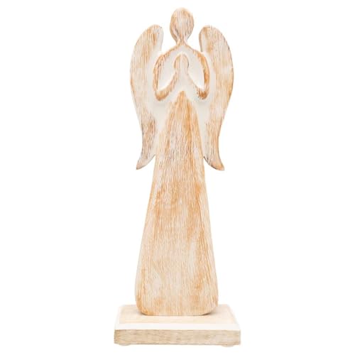 Image of Boston International Christmas Statue Tabletop Figurine Winter Holiday Decorations for Home, 12.5 inch, Natural Angel