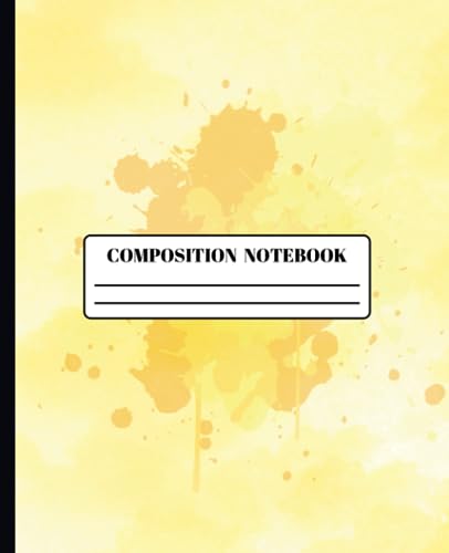 Yellow Composition Notebook: Aesthetic Blank Lined Paper for School and College