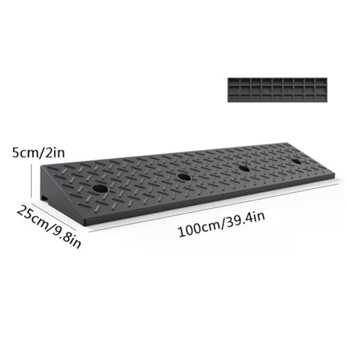 Rampa portátil de caucho para silla de ruedas 100x25x5 cm miniatura 4