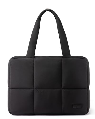 LOVEVOOK 15.6 inch Laptop Bag for Women，Briefcase Computer Bag Puffer Tote
