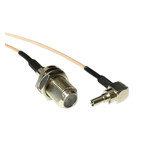 Câble femelle F CRC9 angle droit RG178 résout les pertes de signal 4G