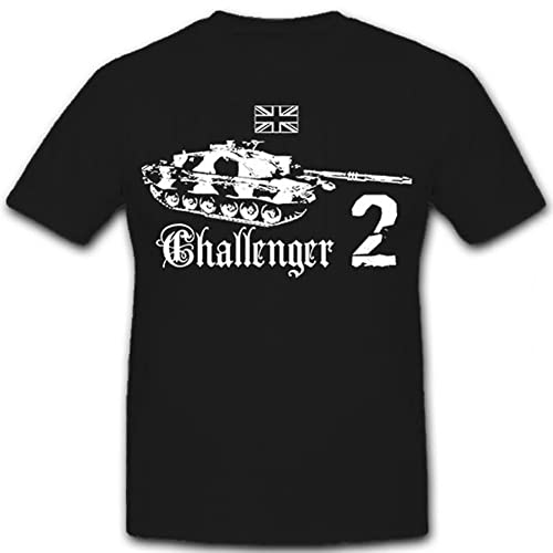 Char Challenger 2 T-Shirt Militaire Noir Coton Armée Grande-Bretagne Oman S