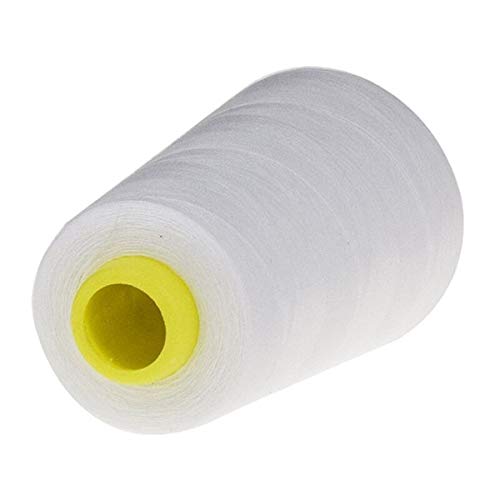 Hilo para overlock 100% poliéster blanco 4 conos 6000 yardas miniatura 2