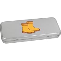 Azeeda 'Wellington Boots for a Rainy Day' Metal Hinged Stationery Tin/Storage Box (TT00295312)