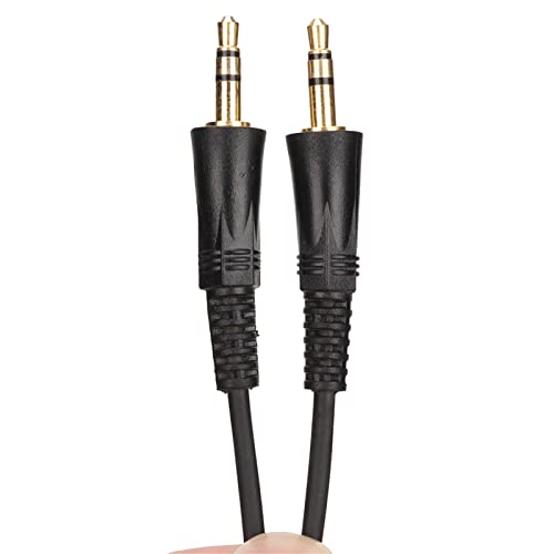 Auriculares de teléfono con enchufe doble de 3.5 mm cable PC negro 7