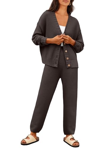 LILLUSORY Womens 2 Two Piece Lounge Sets Sweater Matching Loungewear