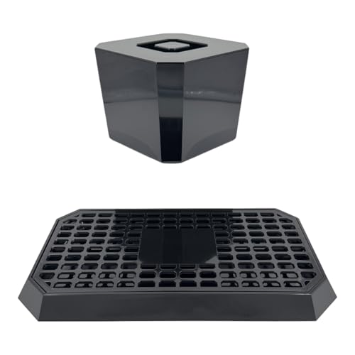 Chabrias Ltd Ice Bucket & Drip Tray Kit (Black) Bar Home Pub Accessories - England Made Quality Drinking Tools Set for All Use, Ice Cube Tray with Lid, Bar Accessories For Home Pub