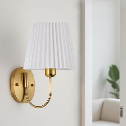 PASSICA DECOR Hardwired Gold Wall Sconce Set of 2 Vintage Wall Light for Bedroom Living Room Vanity Farmhouse Bathroom Hallway Kid Room by PASSICA DECOR - Image 6