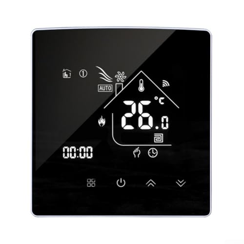 ZMdooreasy Termostato inteligente programable WiFi para calefacción del hogar, compatible con Alexa y Google Assistant, funciona para Smart Life para Tuya (caldera montada en pared 3A)