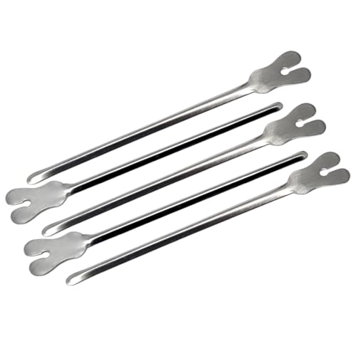 Butterfly Probe Grooved Director Multifunction Lab Dissecting Probe Made of Stainless Steel Used in Science Biology Classrooms, Home Schooling Kit, Research Dissection Laboratory Supplies (5 Pcs)