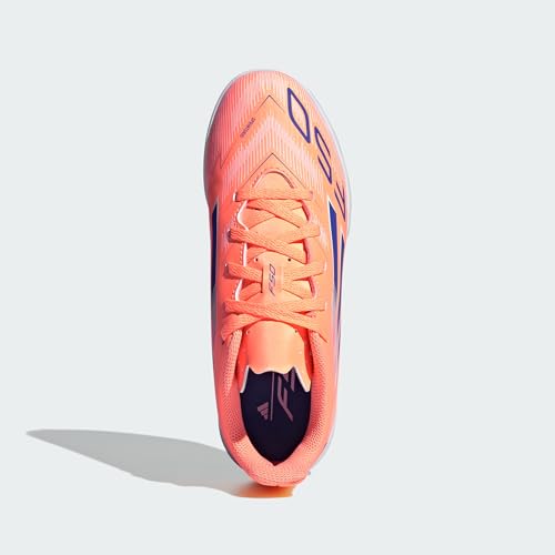 adidas Kids' Chaussures F50 Club Indoor Enfants, Beam Orange/Lucid Blue/Cloud White, 34