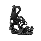 SUPBOARD Rear Entry Step in Style Snowboard Bindings, Pro All-Mountain Adjustable Snowboard Bindings for Men Black, Unisex Adult Fit Most Boot Sizes