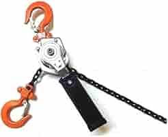 ☆しーびー☆５Ｌモンキー☆ライステ25mmダウン＆キーロック削除加工☆ アルミ合金鋼 ミニ軽量 レバーホイスト 500kg 0.5ton 1.5m