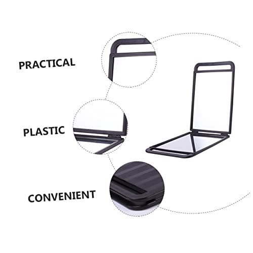 Espejo de maquillaje rectangular doble cara plegable miniatura 4