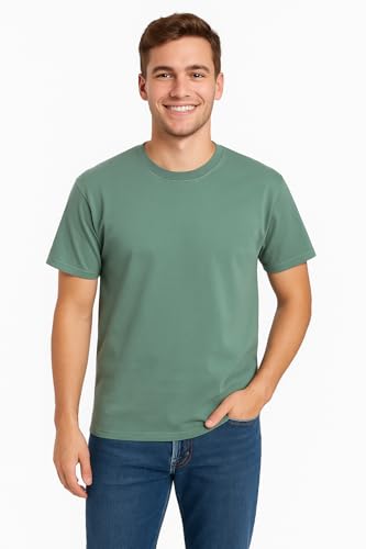 Image of Men's T-Shirts Ringspun Cotton Crew Neck Tee Shirts|Casual Wear T Shirt | Pre Shrunk with Panel Wash