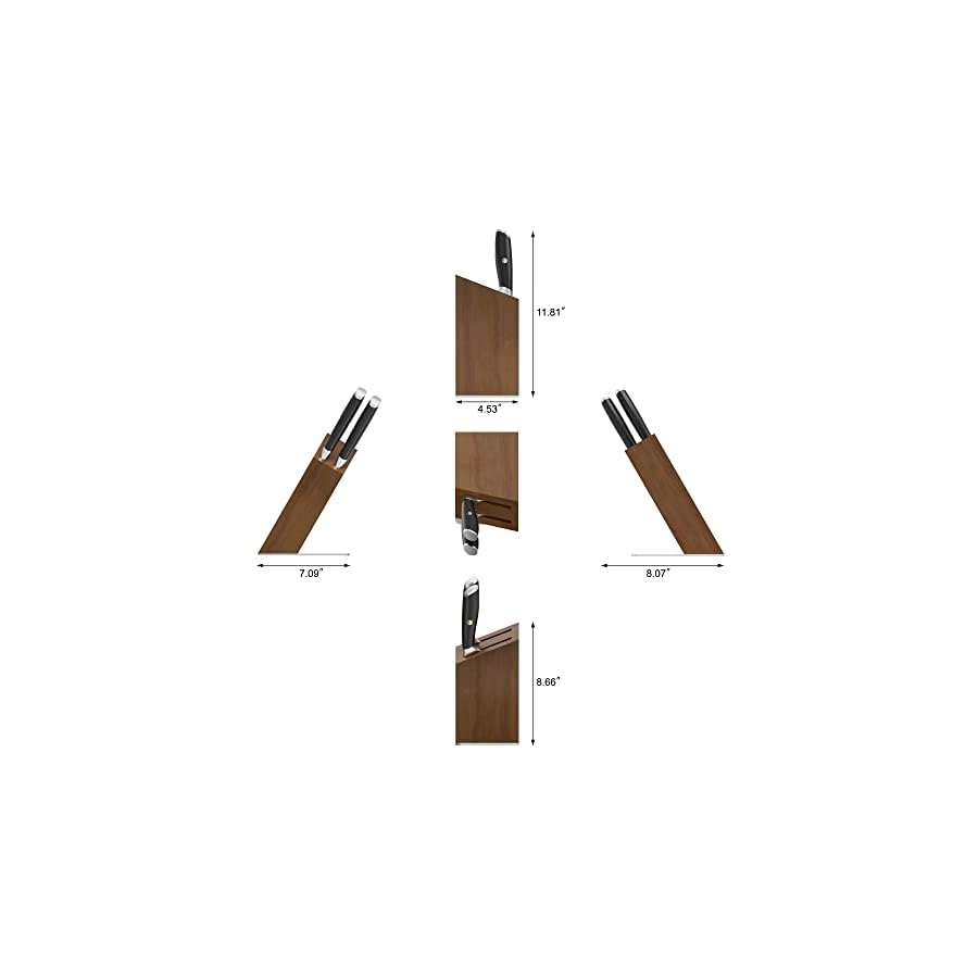 Cangshan L Series 3-Piece HUA Cleaver Block Set, German Steel Forged, Black, 1027426