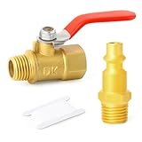 GASHER 1/4 Inch Ball Valve Brass Mini Shut Off Valve With 1/4