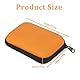 Festplatten Case Für 2,5’’ Externe Festplatten,Festplattentasche Case, Portable HDD SSD case mit Innenfächer Netztaschen,Robust Stoßsicher Tasche Hülle, Hart Reise Tragen Etui Case, orange Farbe