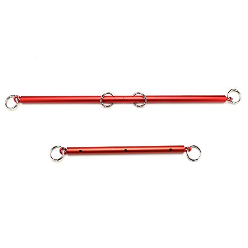 Sovyime 2pcs Red Spreizstange Set Einstellbare Stange Trainingswerkzeuge Set mit Pelzbeflockung Aufbewahrungstasche Cover