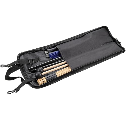 Kit portátil de accesorios para batería: baquetas, cepillos, mazos, varillas de madera y bolsa Oxford miniatura 3