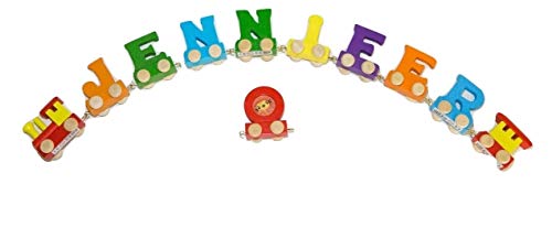 Buchstabenzug Bunt Namens-Set 8 Buchstaben Namen (kostenfreie Loc, Waggon & Fotozug) | Fun World Toys® Buchstaben Zug Holz Name Buchstabenzug Bunt Namens-Set 8 Buchstaben Namen (kostenfreie Loc, Waggon & Fotozug) | Fun World Toys® Buchstaben Zug Holz Name