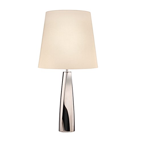 Virage - Table Lamp - Polished Nickel Finish with Off-White Shade