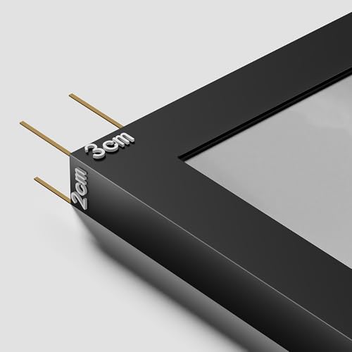 Tinkeps 50x70cm Black Frame - Engineered Wood and Plexiglass, Picture Frames 50cm x 70cm with A2 Mount for Prints, Photos, and Posters, Wall Mountable - Image 6