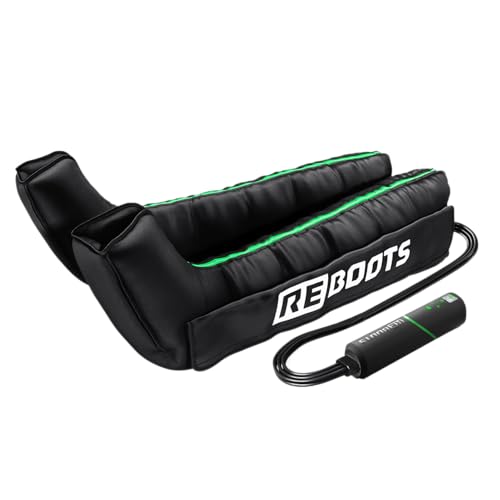 Reboots Go Lite Boots Beinmassagegerät | 180 mmHg | 4 überlappende Kammern | für Zuhause & Unterwegs | Erholung der Muskulatur | XL