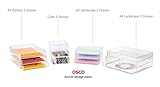 OSCO Transparent Acrylic 3-Drawer Storage Chest for Cosmetics, Jewellery & Stationery, Transparent Desktop Organiser with Non-Slip Feet, A5 Size, Clear - Image 7