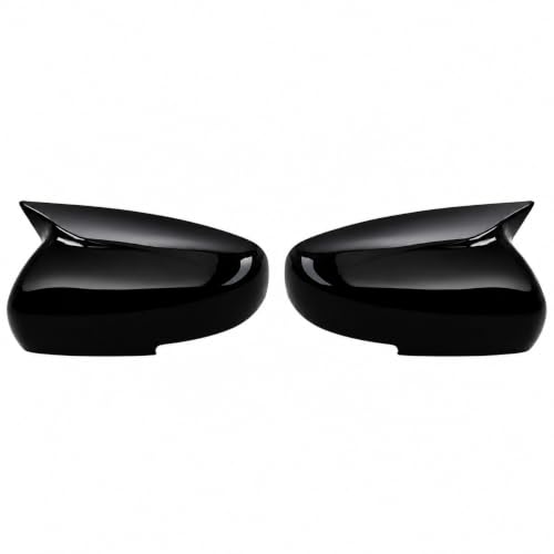 Image of KMH Batman Style Car Mirror Caps Covers Compatible with Maruti Suzuki Car Accessories (Gloss Black) Set of 2 Pcs