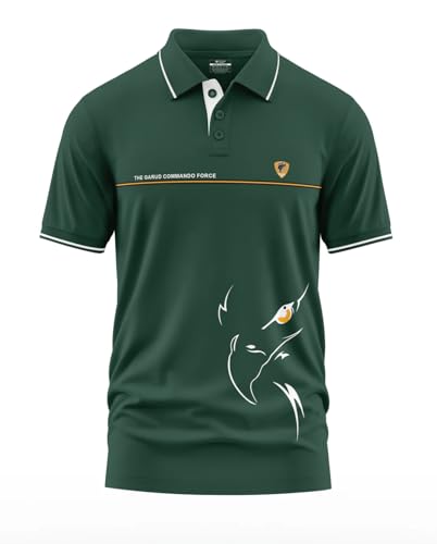 Image of WarriorWorld Men's Polo T-Shirt | 100% Pure Cotton 270 GSM Fabric | Stylish Graphic Printed Tee | Comfortable Regular Fit T-Shirt