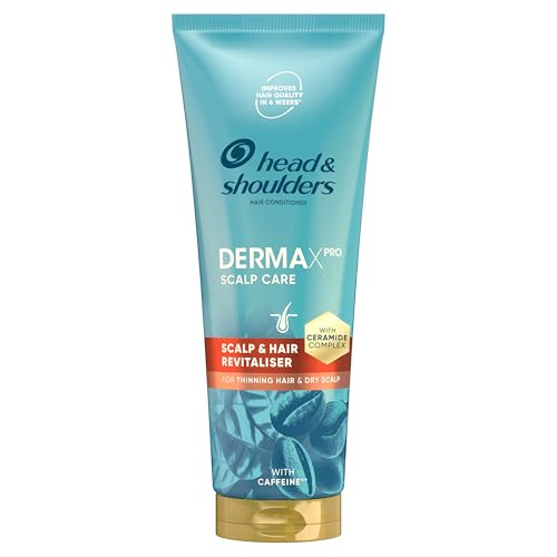 Head & Shoulders DermaXPro Revitaliser Lightweight Conditioner 220ml with Caffeine and Ceramide Complex. Moisturises Dry Scalp & Thinning Hair While Maintaining Dandruff Protection