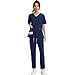 Scrubs for Women Set Breathable Scrub Top &Jogger Pant Tretch V-Neck Medical Uniform Stretch Fabric Healthcare Top