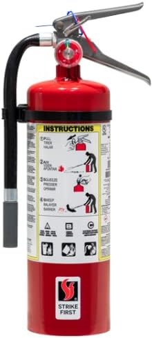 Strike First - 5lb ABC 3A:40B:C Multi-Purpose Dry Chemical Fire Extinguisher 40 sq ft Coverage