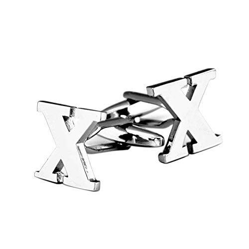Mancuernillas KnBoB Inicial X Plateadas con Caja miniatura 1