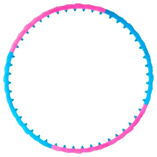 MAXXIVA Hula Hoop Reifen Blau Pink 100 cm Erwachsene Fitness 48 Magnete 0,9...