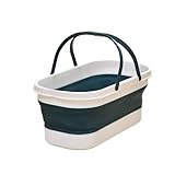 1 Uds. Cubo Plegable for el hogar, artículo for Lavar, Pesca, Camping, Cubo for fregona portátil, Cesta de lavandería con Rueda, Lavabo Agua para Lavado Camping(12L Blue)