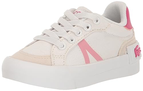 Lacoste Mixte Enfant 46cui0001 Basket, Blanc/PNK, 4 Little Kid