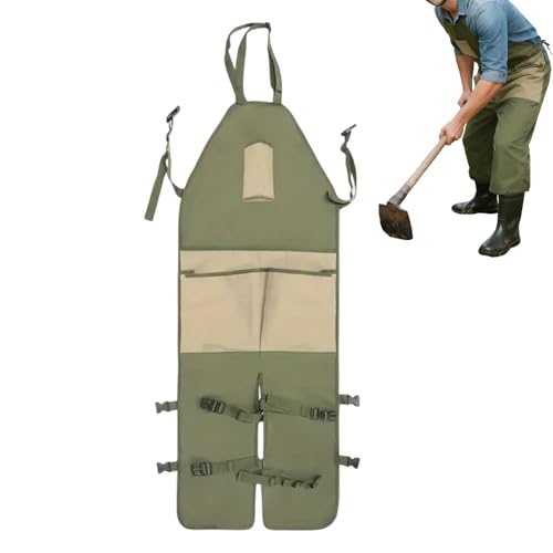 Diuyzoc Tablier de jardinage, protection de jardin pour toutes les tâches, 1 pièce, tablier de jardinage, vêtement de travail de plantation, soutien confortable tout au long de la journée, pour