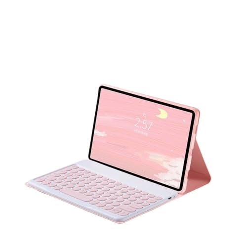 Étui clavier QWERTY pour Lenovo Xiaoxin Pad Pro 12.7 2023 en cuir rose
