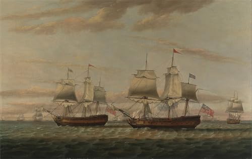 Affiche toile un Indiaman pour habiller un grand mur vide avec un portrait d'art maritime 60x90