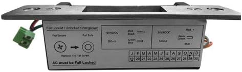 Visionis VIS-EL104-FSESA 2200lbs Standard Heavy Duty Adjustable Electric Door Strike Lock Fail Safe or Fail Secure 12VDC and 24VDC for Access Control System